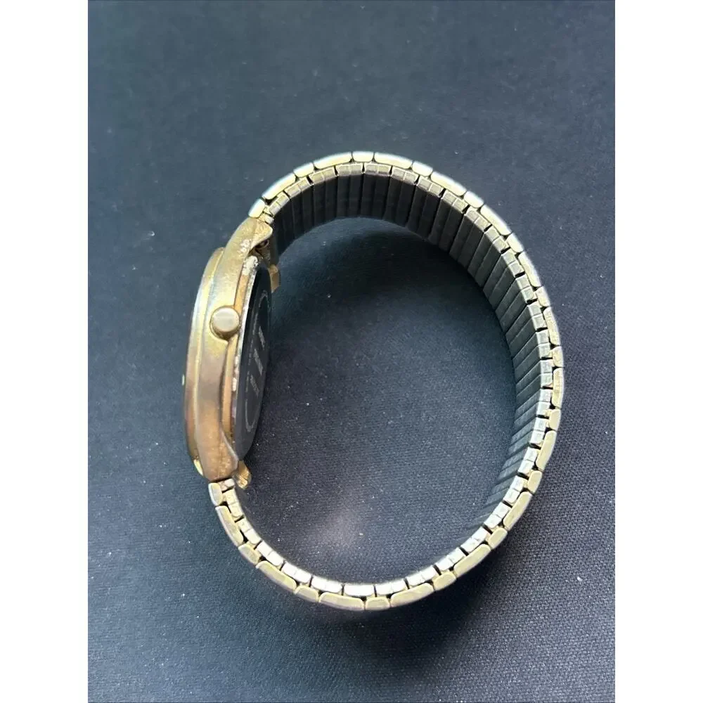 Advance Two Tone Men’s Stretch Band Quartz Watch